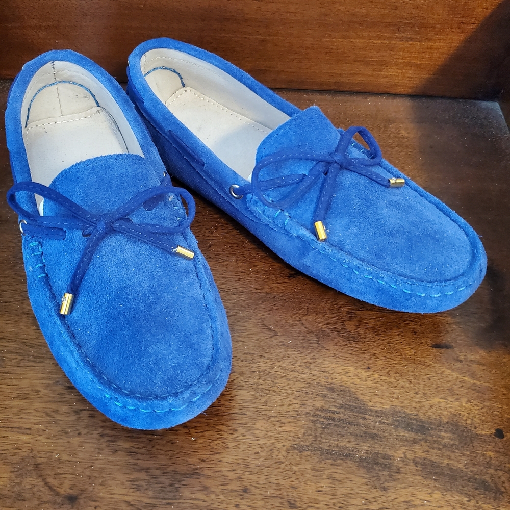 Royal Blue Mocassins, Size 40 (Fit Like 8.5M)